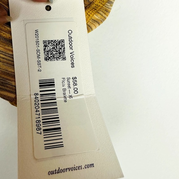 Outdoor Voices NWT Flow Bralette Sunset Size XS - Picture 7 of 7